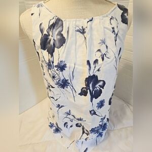 LUCA VANUCCI 100% Linen Tunic Top Women's Sz S Lagenlook Casual Resort Quite Lux